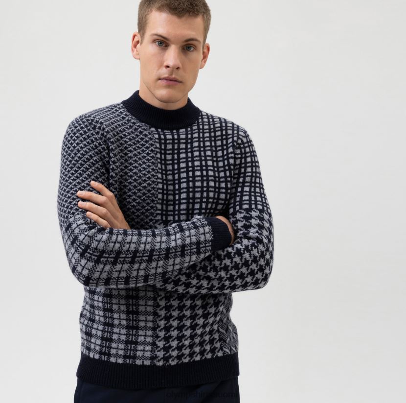 vaatetus OLYMP tason viisi neulea body fit, villapaidan pystykaulus, harmaa 24N6D1844