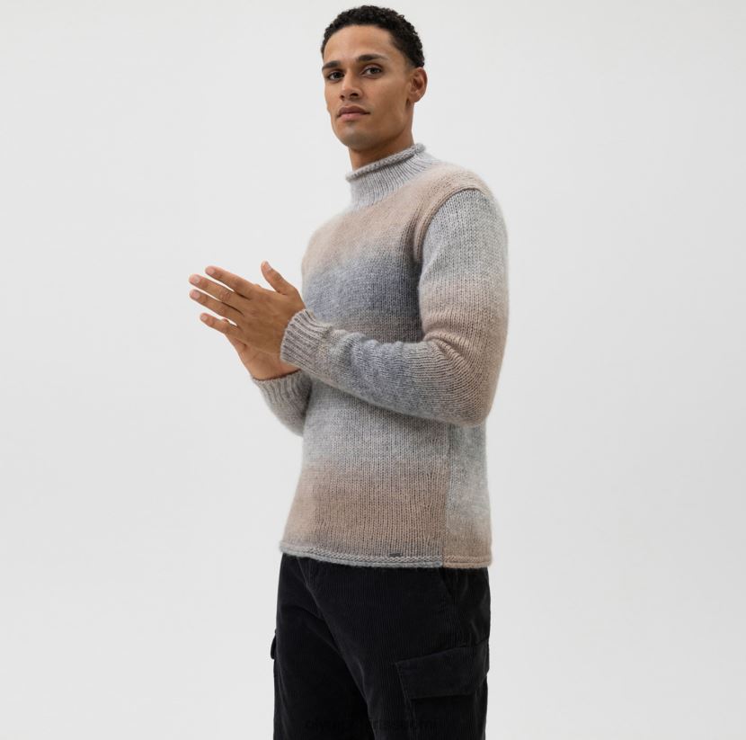 vaatetus OLYMP tason viisi neulea body fit, villapaidan pystykaulus, harmaa 24N6D1848