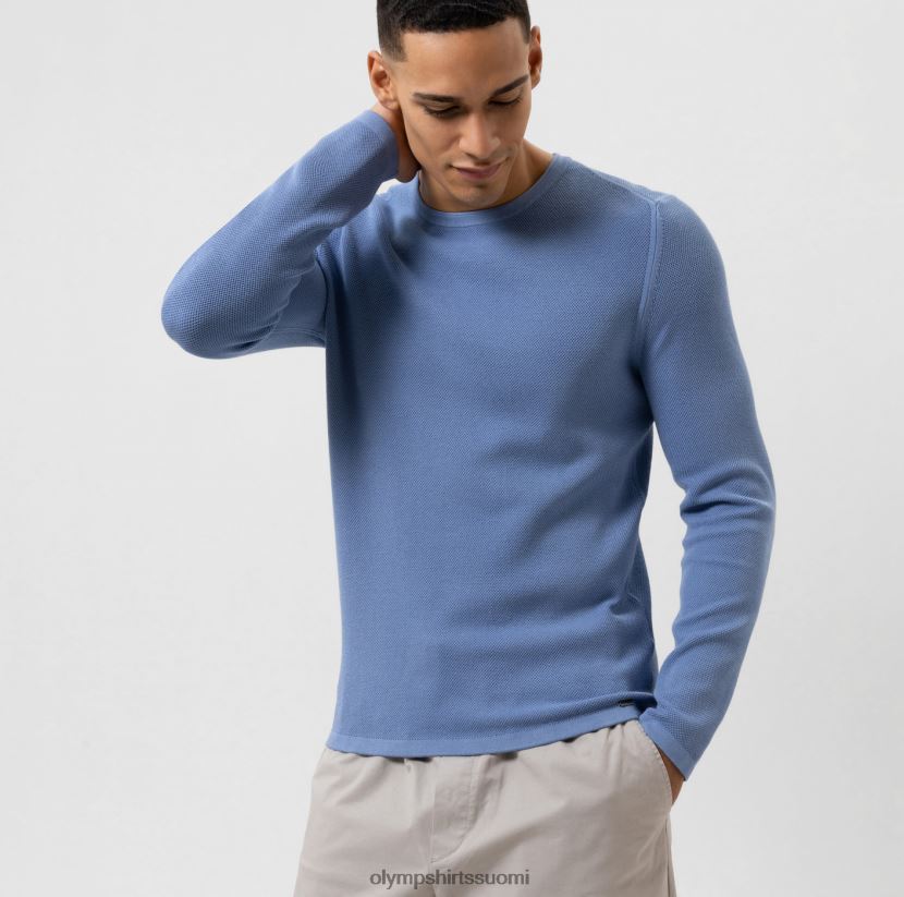 vaatetus OLYMP tason viisi neuleet body fit, villapaita pyöreä pääntie, taivas 24N6D1851