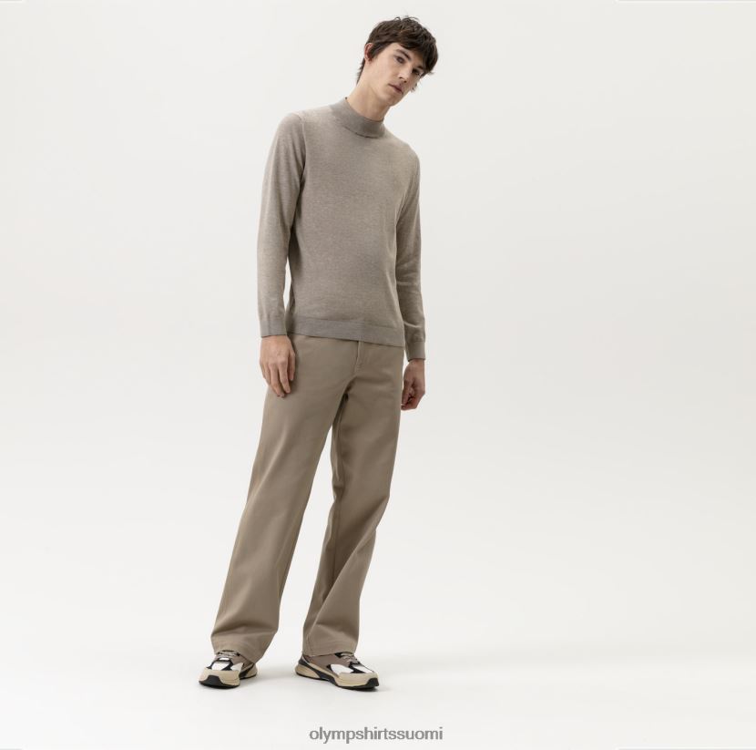 vaatetus OLYMP tason viisi neuleet body fit, villapaita pystykaulus, kameli 24N6D1878