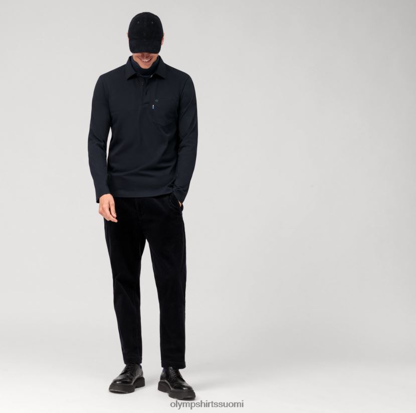 vaatetus OLYMP rento jersey pitkähihainen poolo, meri 24N6D2139