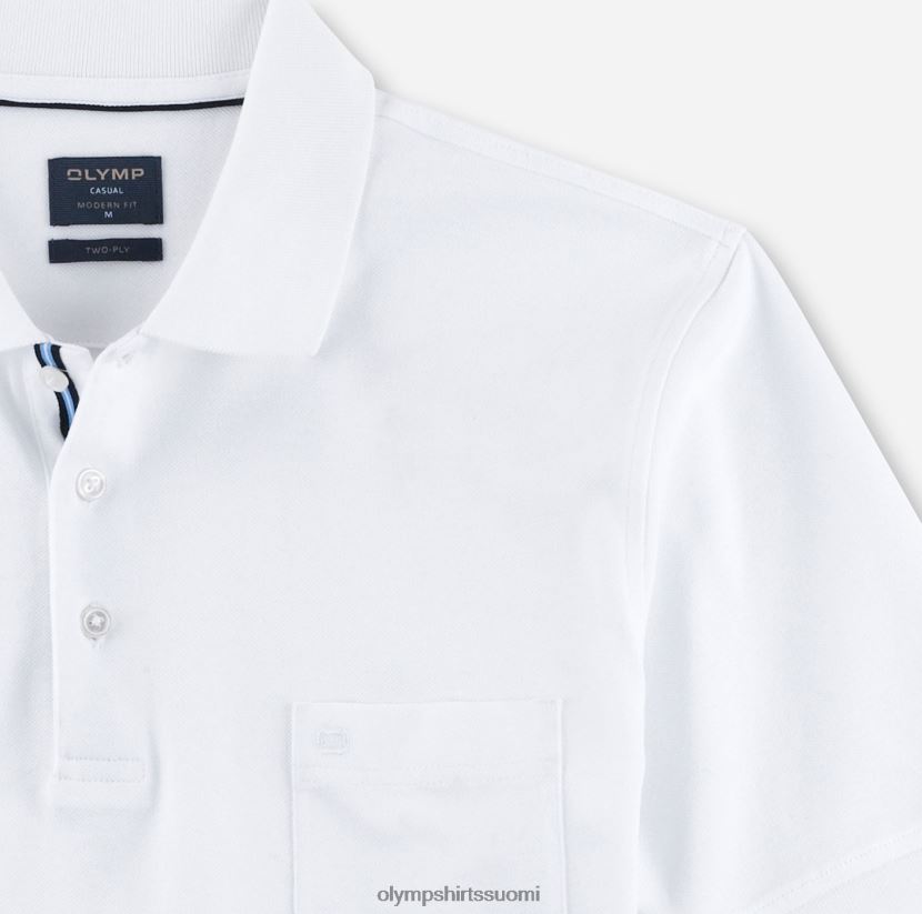 vaatetus OLYMP rento moderni istuvuus, poolo, valkoinen 24N6D2169