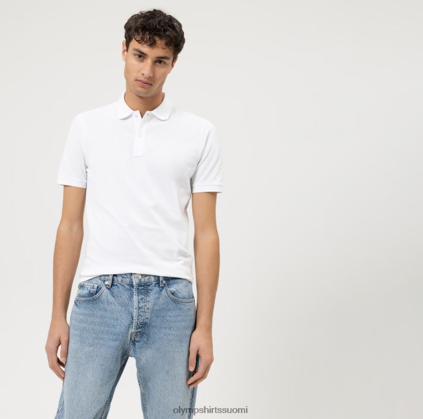 vaatetus OLYMP taso viisi rento body-istuvuus, poolo, valkoinen 24N6D2166