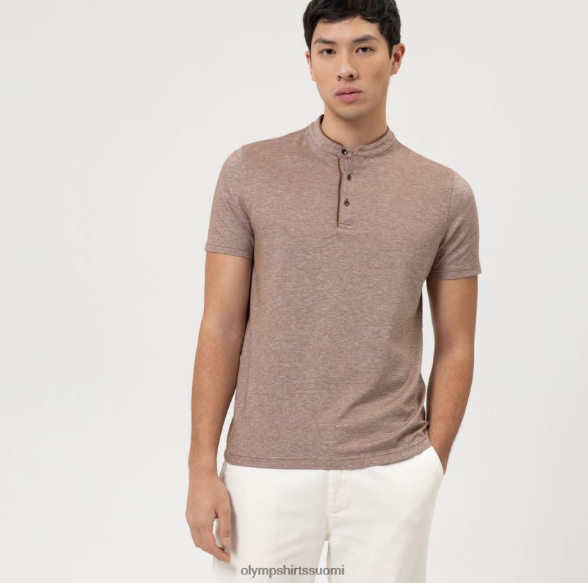 vaatetus OLYMP taso viisi rento vartalomalli, poolo, ruskea 24N6D2127