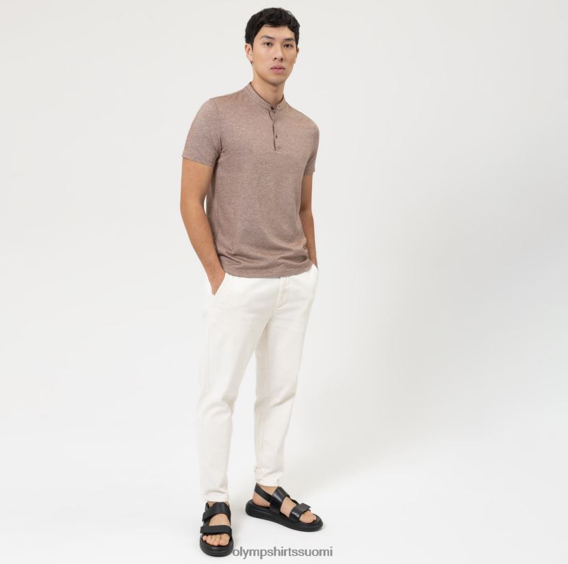 vaatetus OLYMP taso viisi rento vartalomalli, poolo, ruskea 24N6D2127