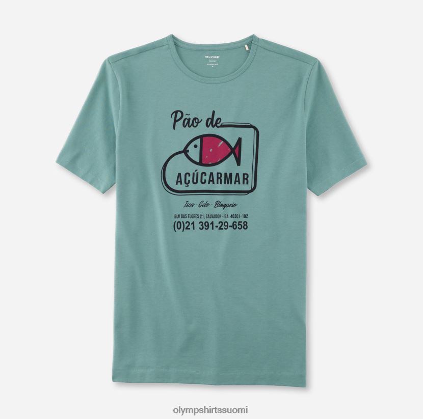 vaatetus OLYMP rento moderni malli, t-paita, kristallinvihreä 24N6D2065