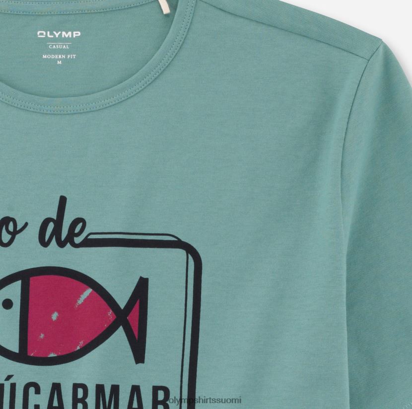 vaatetus OLYMP rento moderni malli, t-paita, kristallinvihreä 24N6D2065