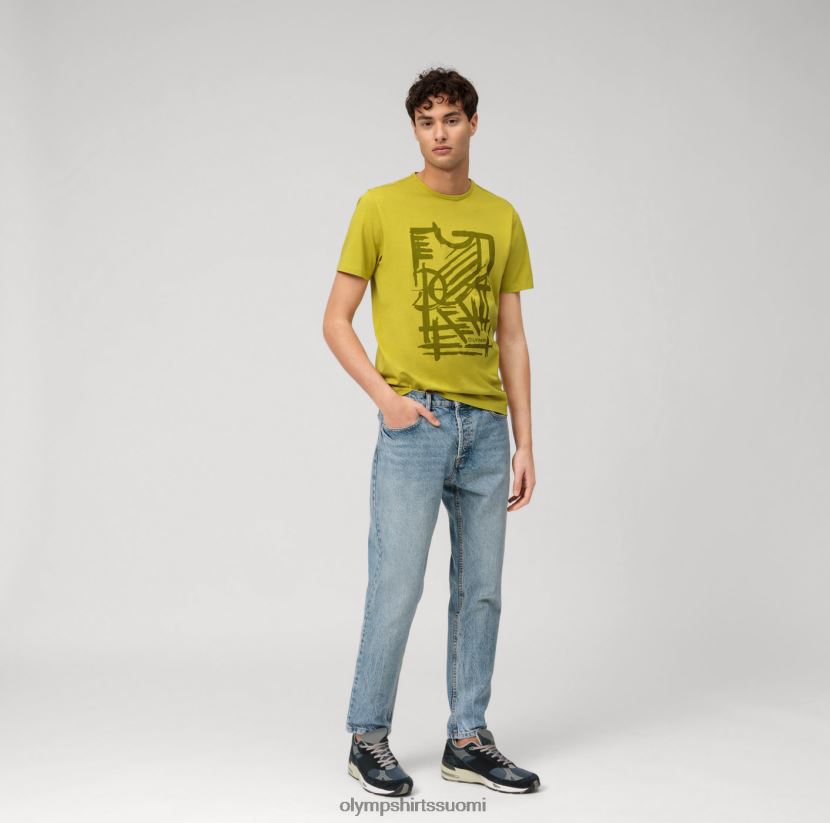 vaatetus OLYMP rento moderni malli, t-paita, lime 24N6D2025