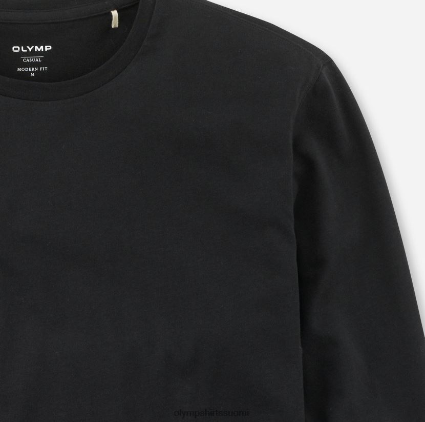 vaatetus OLYMP rento moderni malli, t-paita, musta 24N6D2066