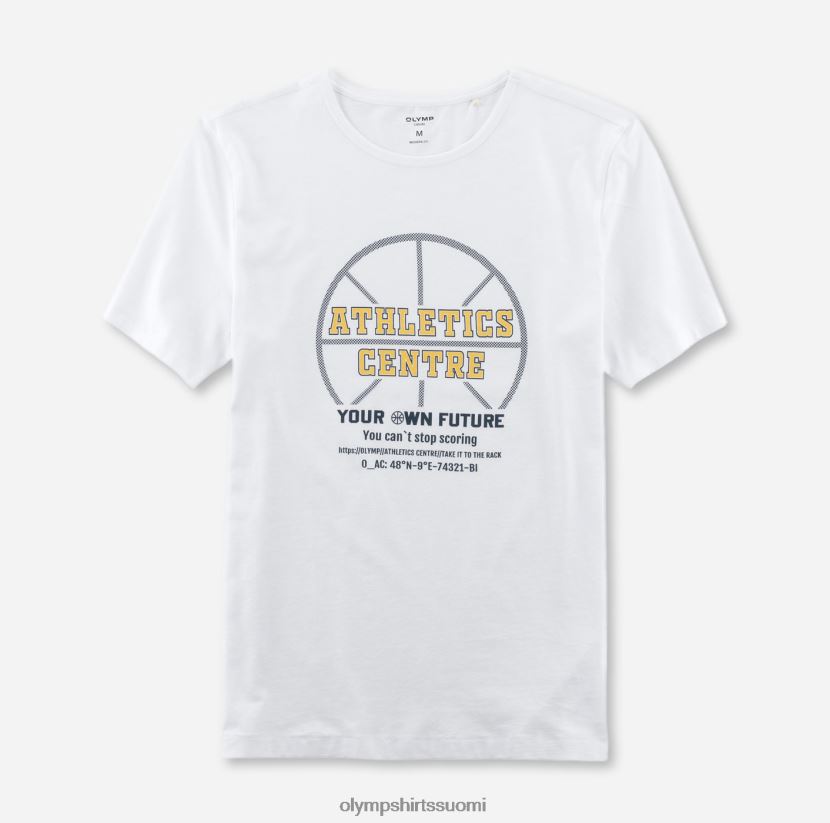 vaatetus OLYMP rento moderni malli, t-paita, valkoinen 24N6D1997