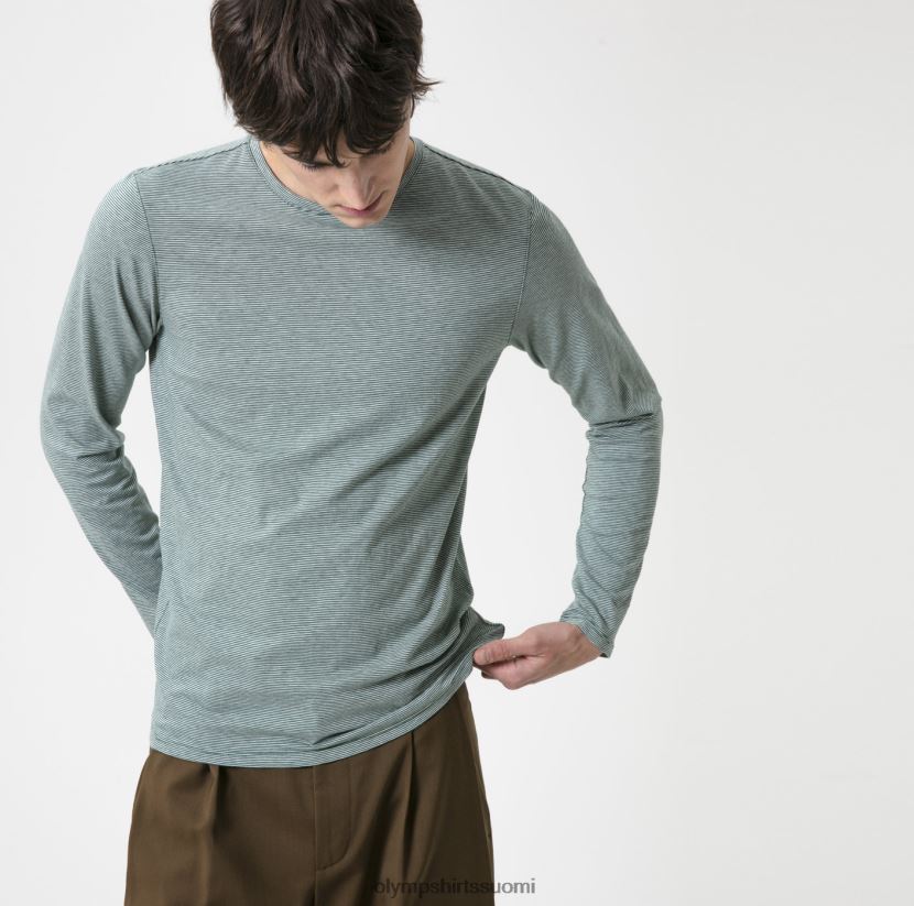 vaatetus OLYMP tason viisi rento body-istuvuus, t-paita, harmaa vihreä 24N6D2061