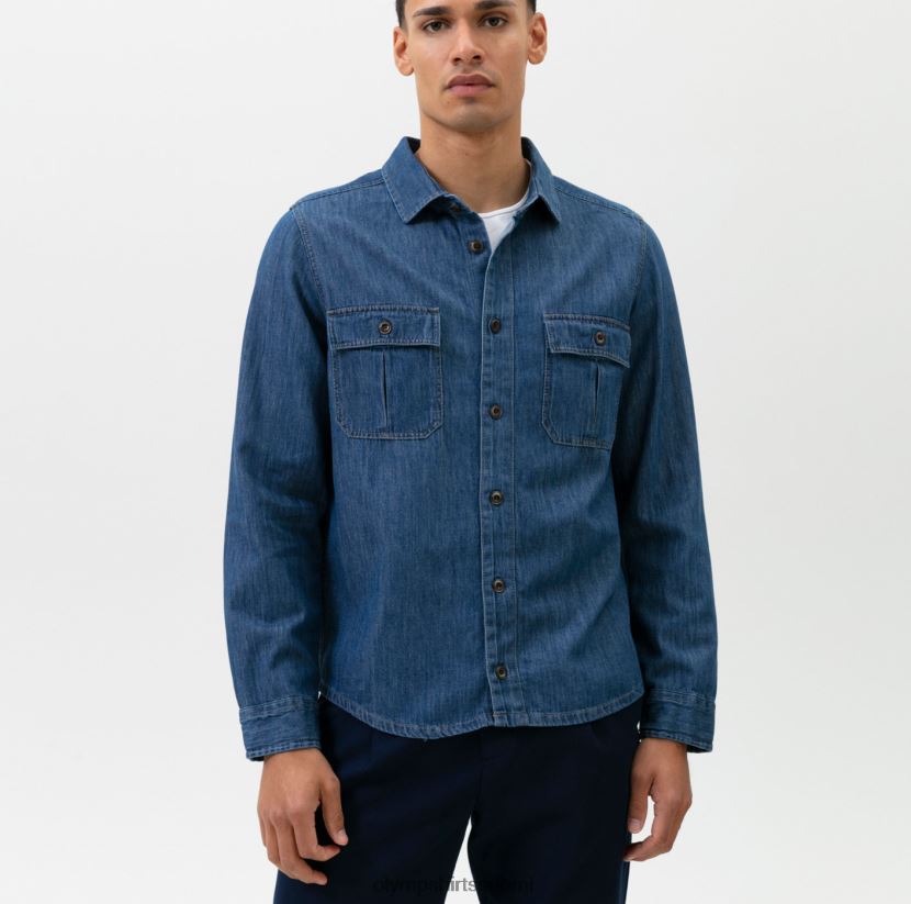 vaatetus OLYMP rento overshirt, rento paita, kent, indigo 24N6D1974