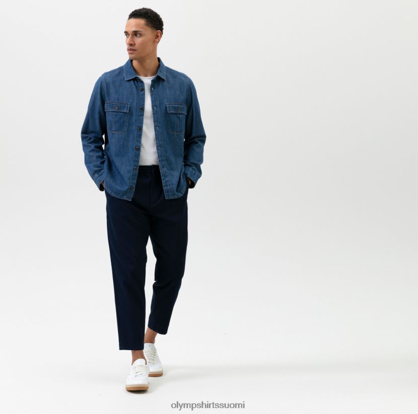 vaatetus OLYMP rento overshirt, rento paita, kent, indigo 24N6D1974