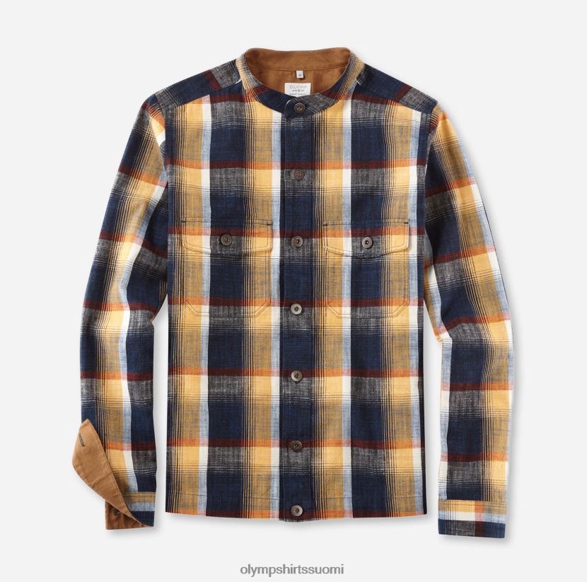 vaatetus OLYMP taso viisi smart casual overshirt, rento paita, pystykaulus, meri 24N6D1963