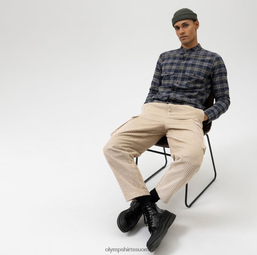 vaatetus OLYMP taso viisi smart casual overshirt, rento paita, pystykaulus, meri 24N6D1973