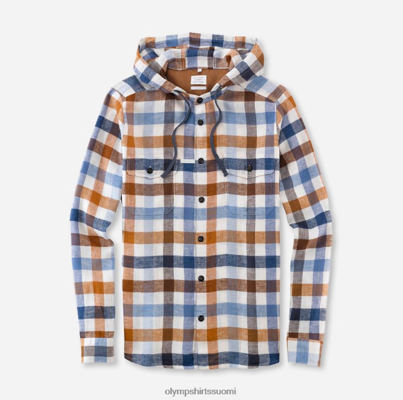 vaatetus OLYMP taso viisi smart casual overshirt, rento paita, pystykaulus, meri 24N6D1977