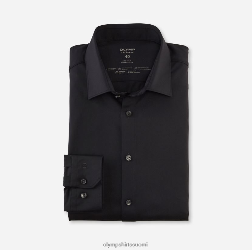 vaatetus OLYMP ei. kuusi 24/7 super ohut, bisnespaita, urban kent, musta 24N6D40