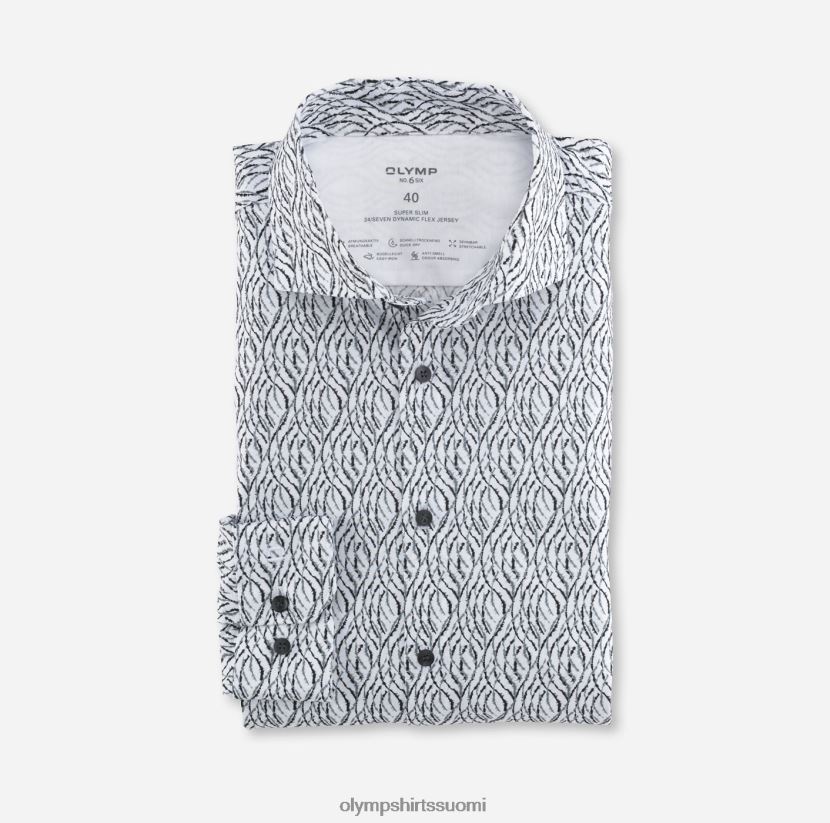 vaatetus OLYMP ei. kuusi 24/7 super slim, business paita, kent, hopeanharmaa 24N6D240