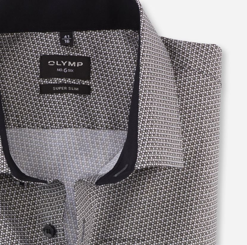 vaatetus OLYMP ei. kuusi erittäin ohutta, bisnespaita, moderni kent, oliivi 24N6D108