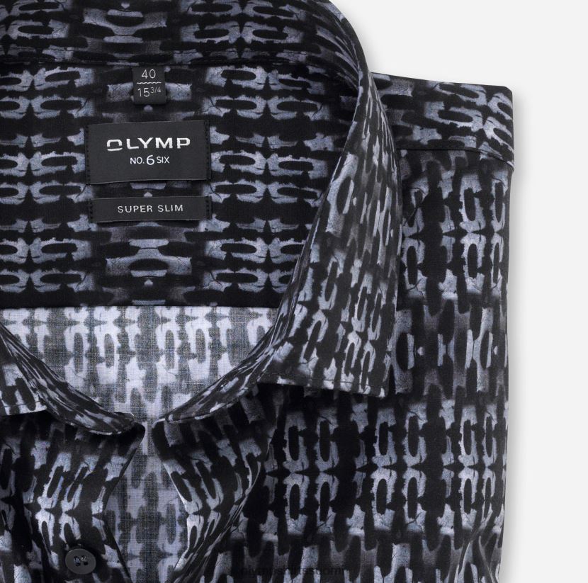 vaatetus OLYMP ei. kuusi super ohut, bisnespaita, moderni kent, musta 24N6D132