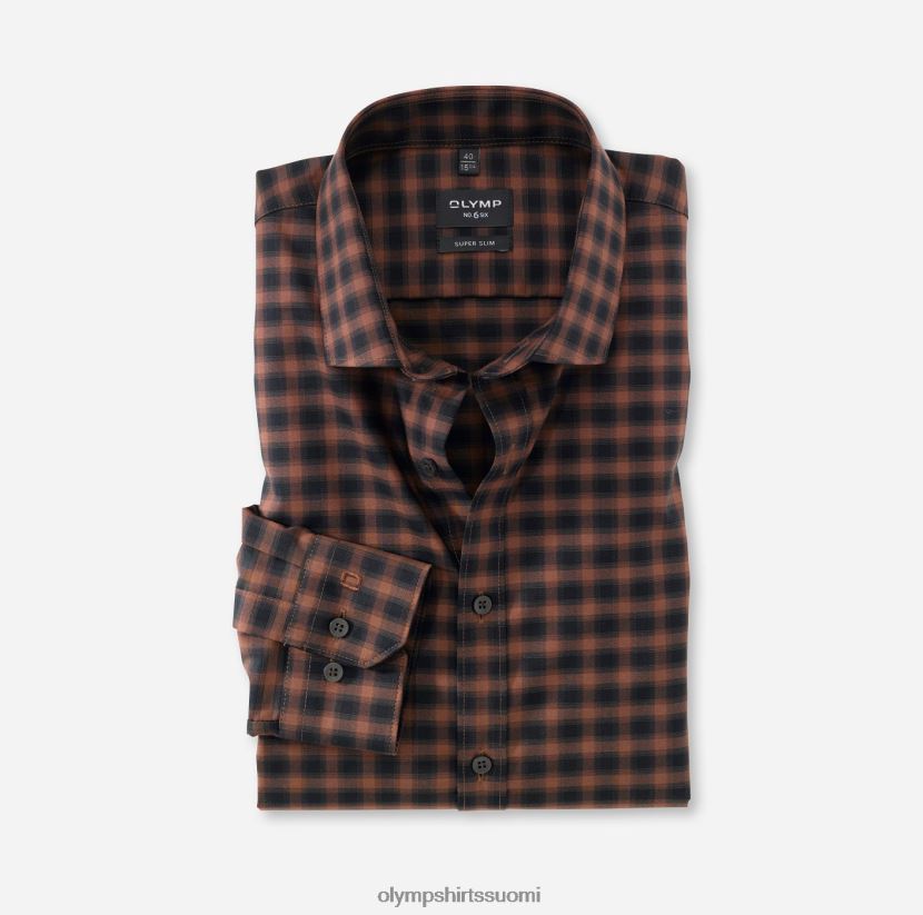 vaatetus OLYMP ei. kuusi superohut, bisnespaita, moderni kent, ruskea 24N6D245