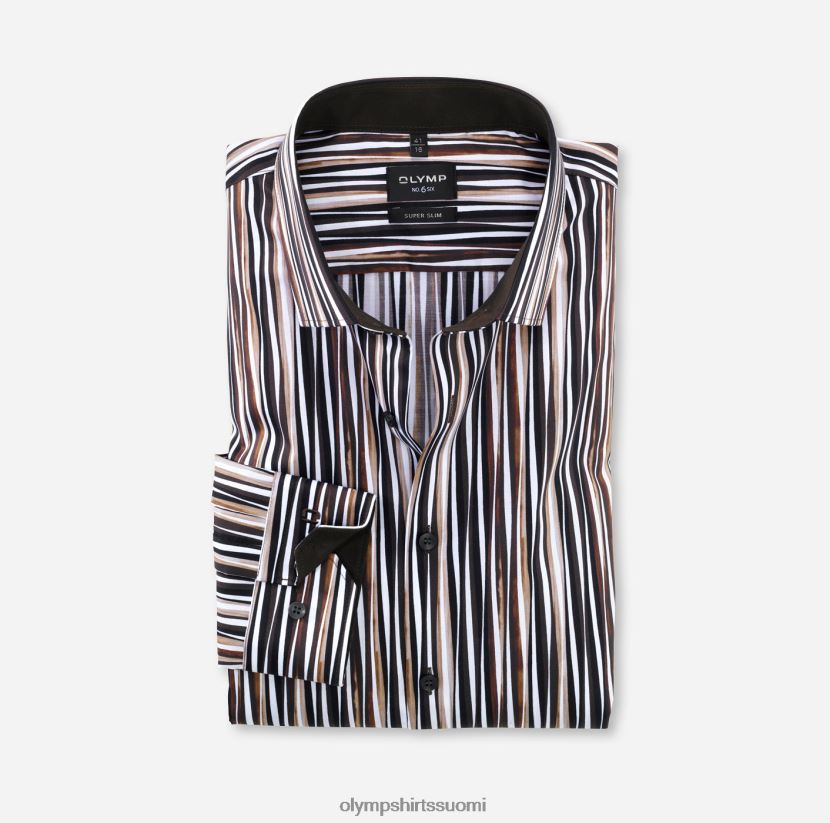 vaatetus OLYMP ei. kuusi superohut, bisnespaita, moderni kent, ruskea 24N6D252