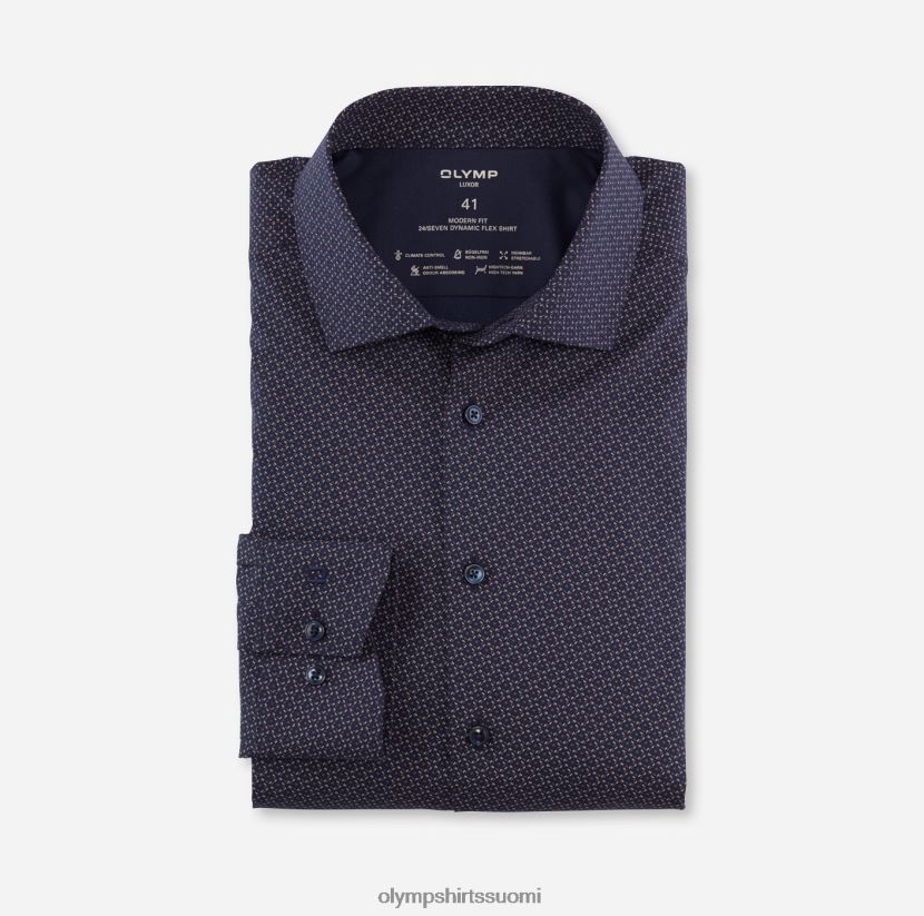 vaatetus OLYMP luxor 24/7 moderni istuvuus, bisnespaita, globaali kent, punaruskea 24N6D998