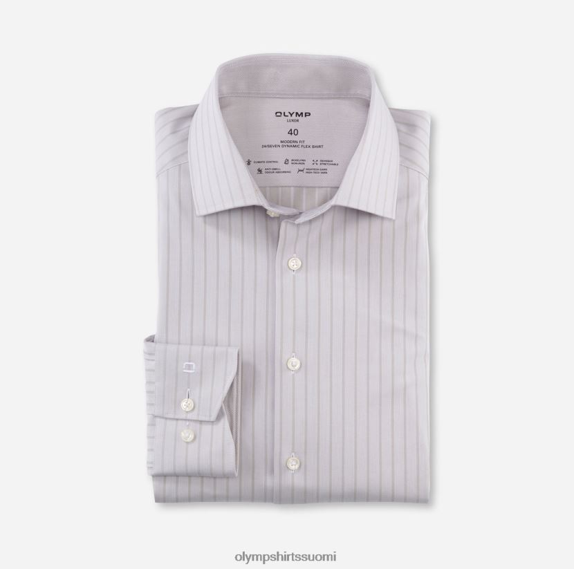 vaatetus OLYMP luxor 24/7 moderni istuvuus, bisnespaita, globaali kent, taupe 24N6D1032