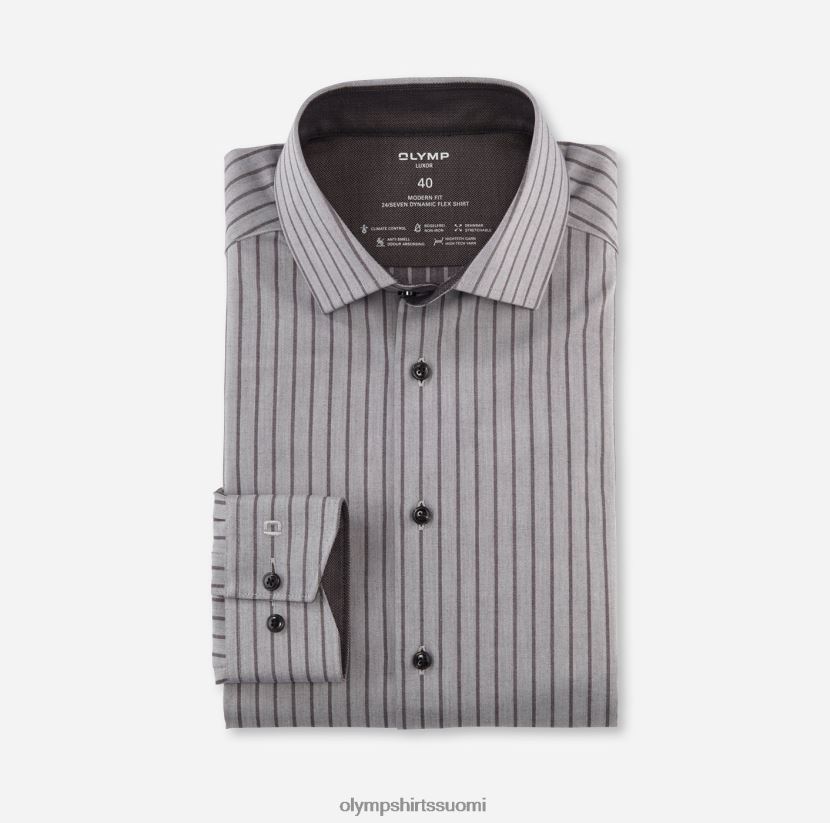 vaatetus OLYMP luxor 24/7 moderni istuvuus, bisnespaita, global kent, musta 24N6D1067