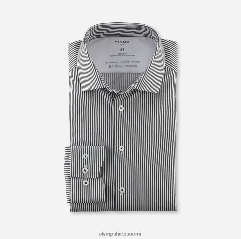 vaatetus OLYMP luxor 24/7 moderni istuvuus, bisnespaita, global kent, musta 24N6D921