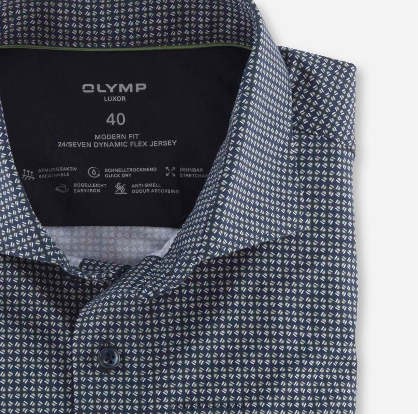 vaatetus OLYMP luxor 24/7 moderni istuvuus, bisnespaita, kent, limenvihreä 24N6D982