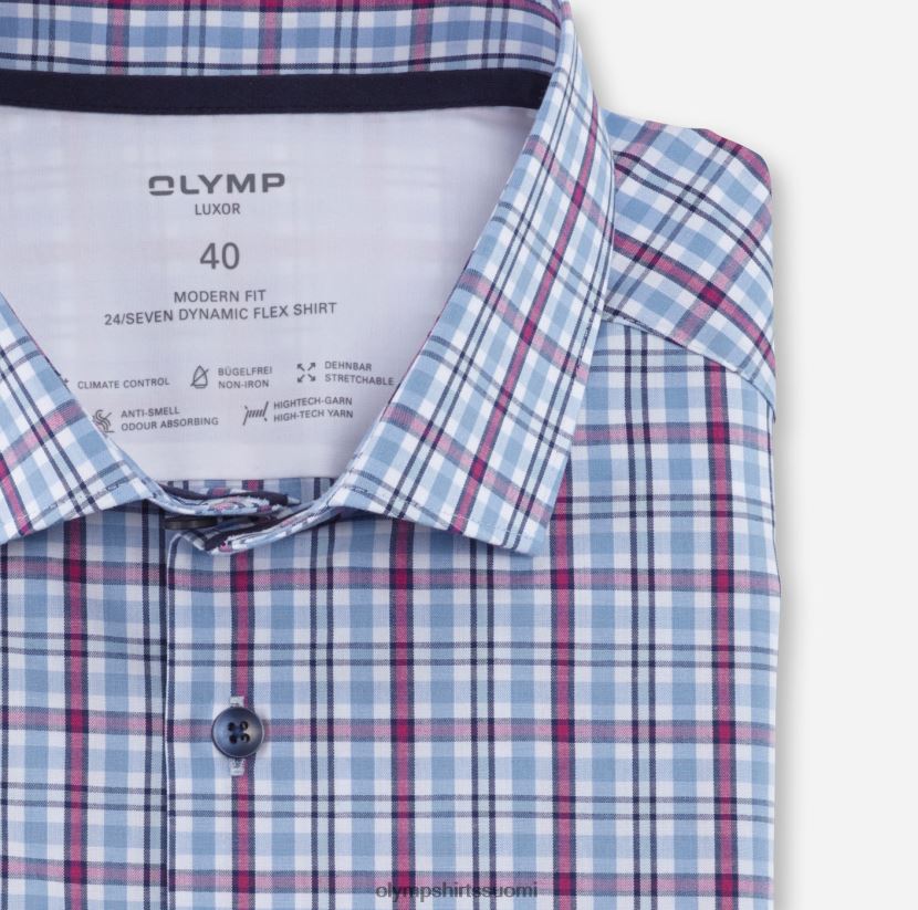 vaatetus OLYMP luxor 24/7 moderni istuvuus, bisnespaita, moderni kent, fuksia 24N6D927