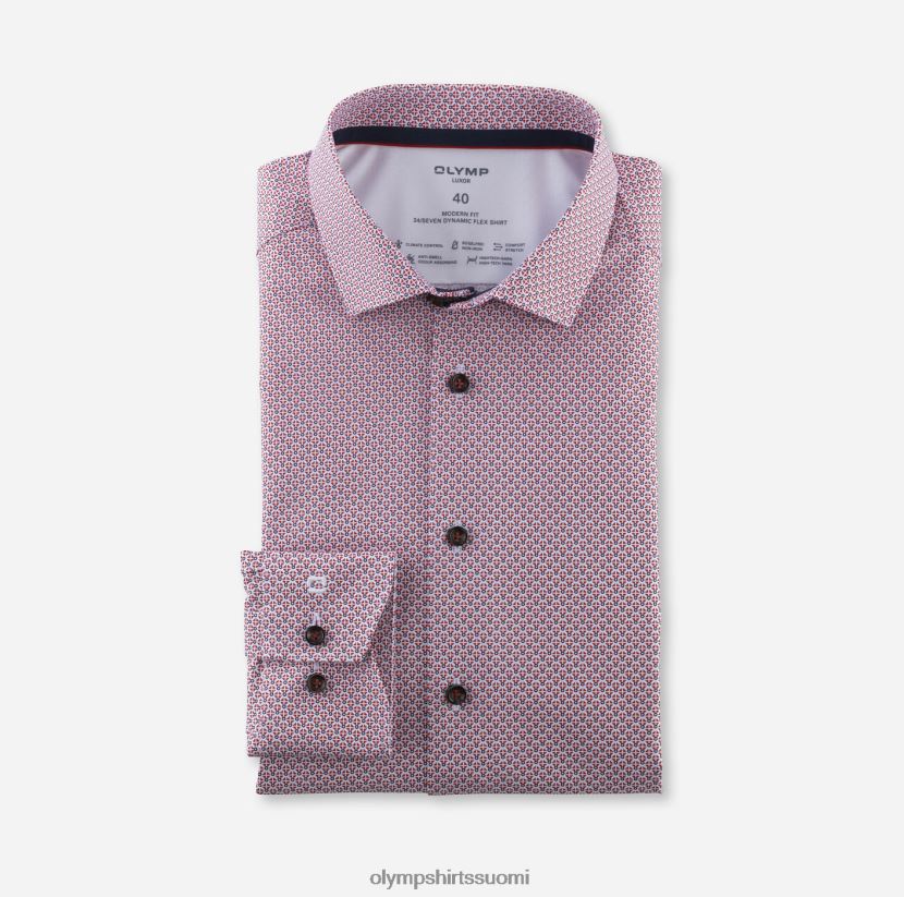 vaatetus OLYMP luxor 24/7 moderni istuvuus, bisnespaita, moderni kent, punainen 24N6D1205