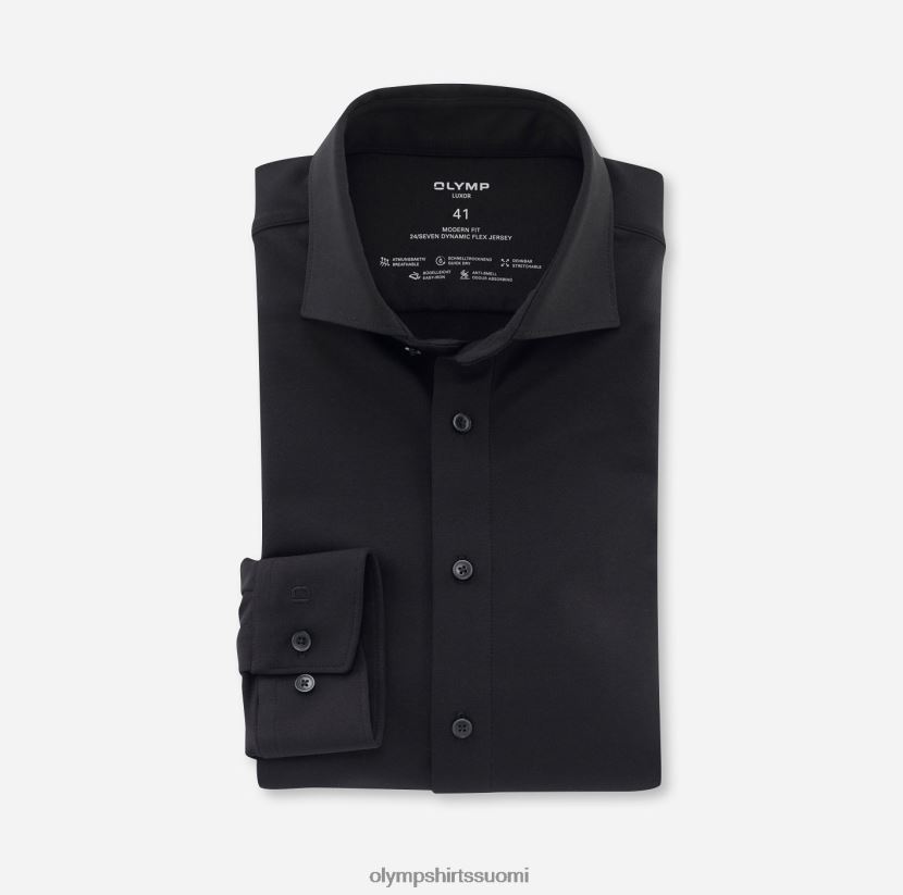 vaatetus OLYMP luxor 24/7 moderni istuvuus, bisnespaita, pitkähihainen erikoispitkä, kent, musta 24N6D1411