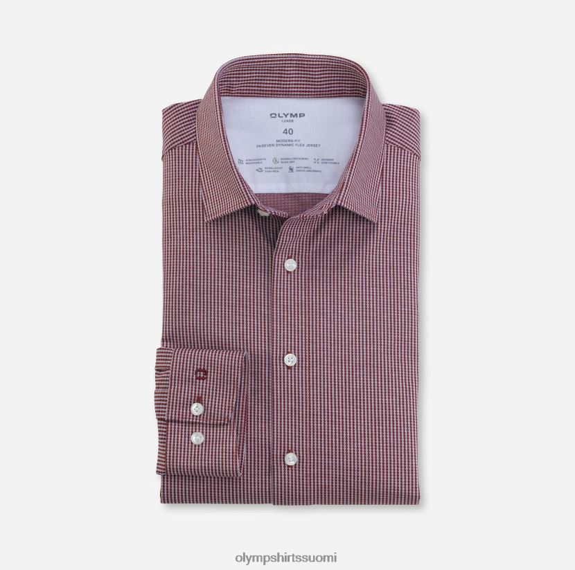 vaatetus OLYMP luxor 24/7 moderni istuvuus, bisnespaita, uusi kent, punainen 24N6D1330