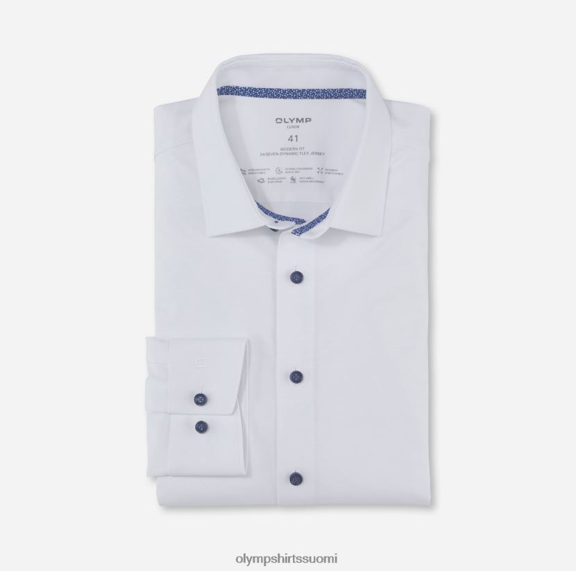 vaatetus OLYMP luxor 24/7 moderni istuvuus, bisnespaita, uusi kent, valkoinen 24N6D1307