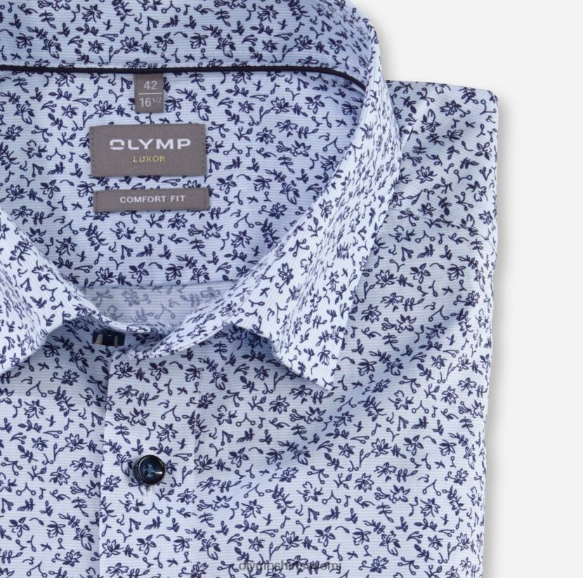 vaatetus OLYMP luxor comfort fit, työpaita, napin alla, sininen 24N6D1590