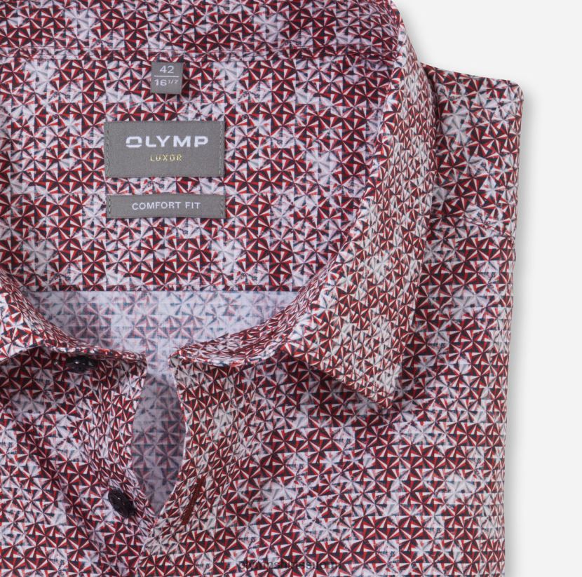 vaatetus OLYMP luxor comfort fit, työpaita, uusi kent, punainen 24N6D1527