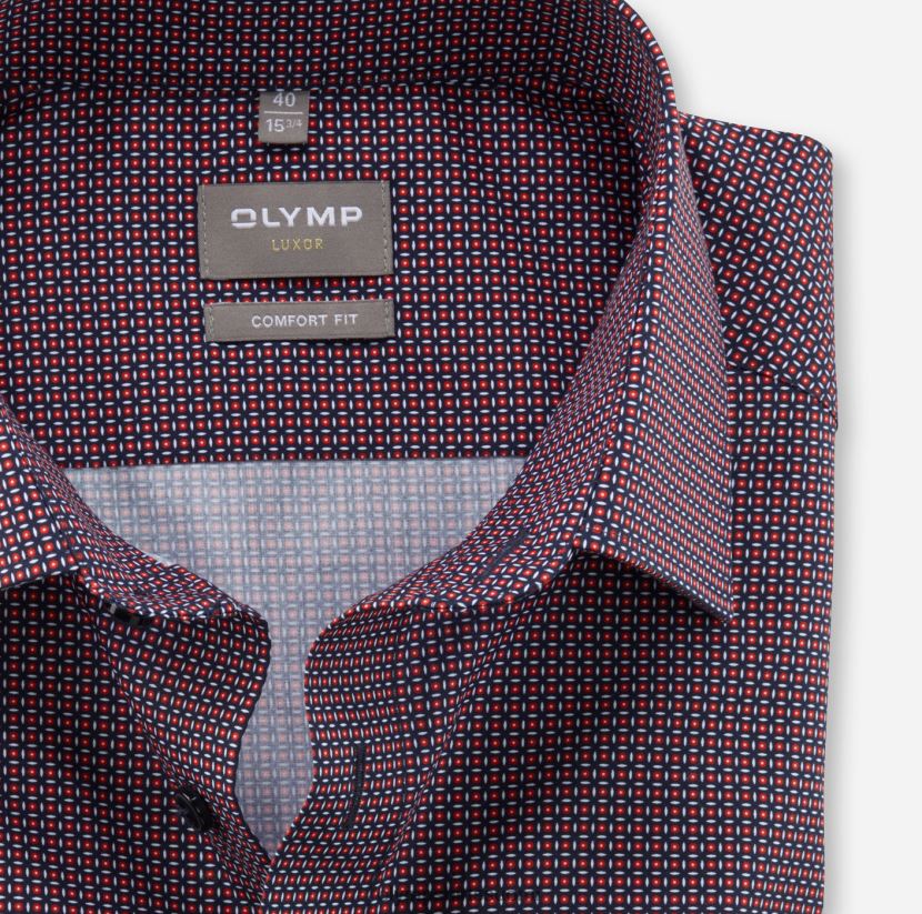 vaatetus OLYMP luxor comfort fit, työpaita, uusi kent, punainen 24N6D1575