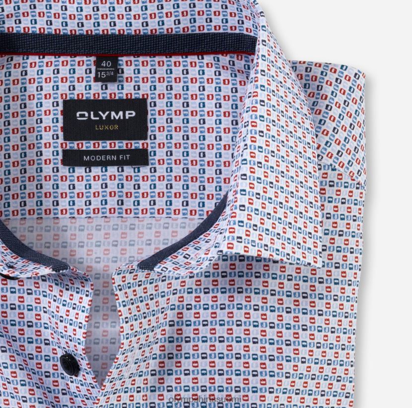 vaatetus OLYMP luxor moderni istuvuus, bisnespaita, globaali kent, punainen 24N6D1216