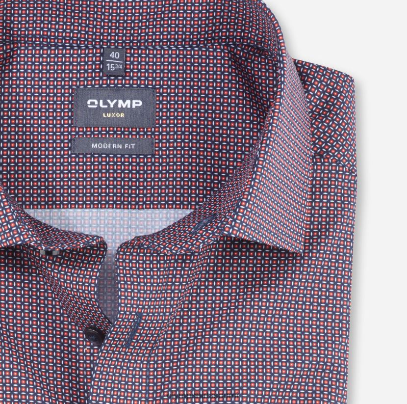 vaatetus OLYMP luxor moderni istuvuus, bisnespaita, globaali kent, punainen 24N6D1230