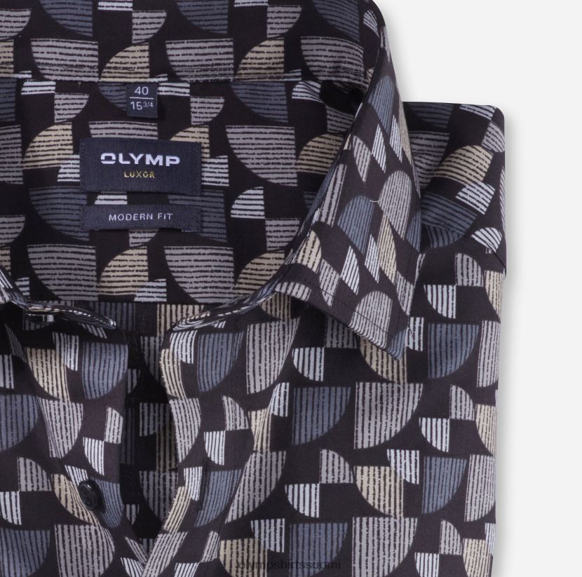 vaatetus OLYMP luxor moderni istuvuus, bisnespaita, globaali kent, taupe 24N6D1003