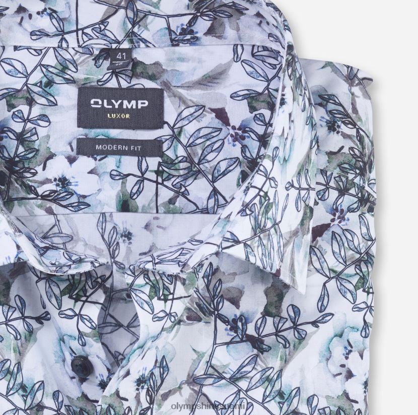 vaatetus OLYMP luxor moderni istuvuus, bisnespaita, napin alla, aqua 24N6D1118