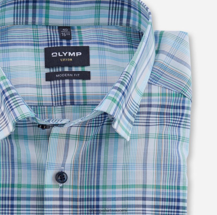 vaatetus OLYMP luxor moderni istuvuus, bisnespaita, napin alla, aqua 24N6D1251