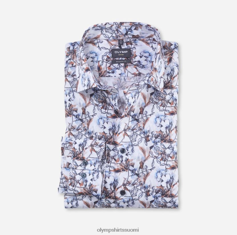 vaatetus OLYMP luxor moderni istuvuus, bisnespaita, napin alla, mandariini 24N6D1242