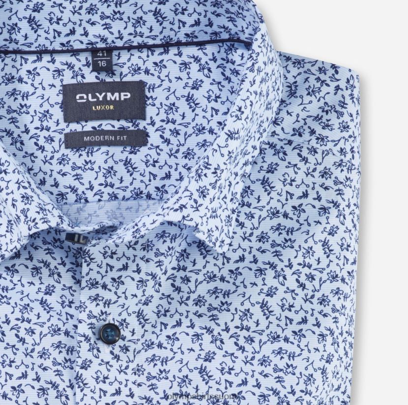 vaatetus OLYMP luxor moderni istuvuus, bisnespaita, napin alla, sininen 24N6D1296