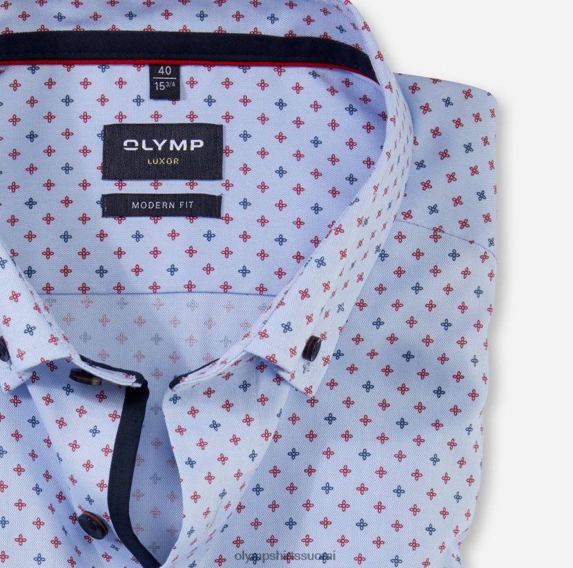 vaatetus OLYMP luxor moderni istuvuus, bisnespaita, napitus, punainen 24N6D1278