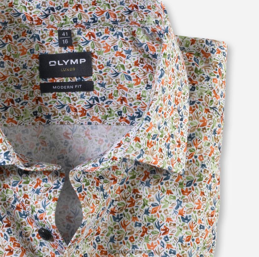 vaatetus OLYMP luxor moderni istuvuus, bisnespaita, pitkähihainen erikoispitkä, globaali kent, oranssi 24N6D1446