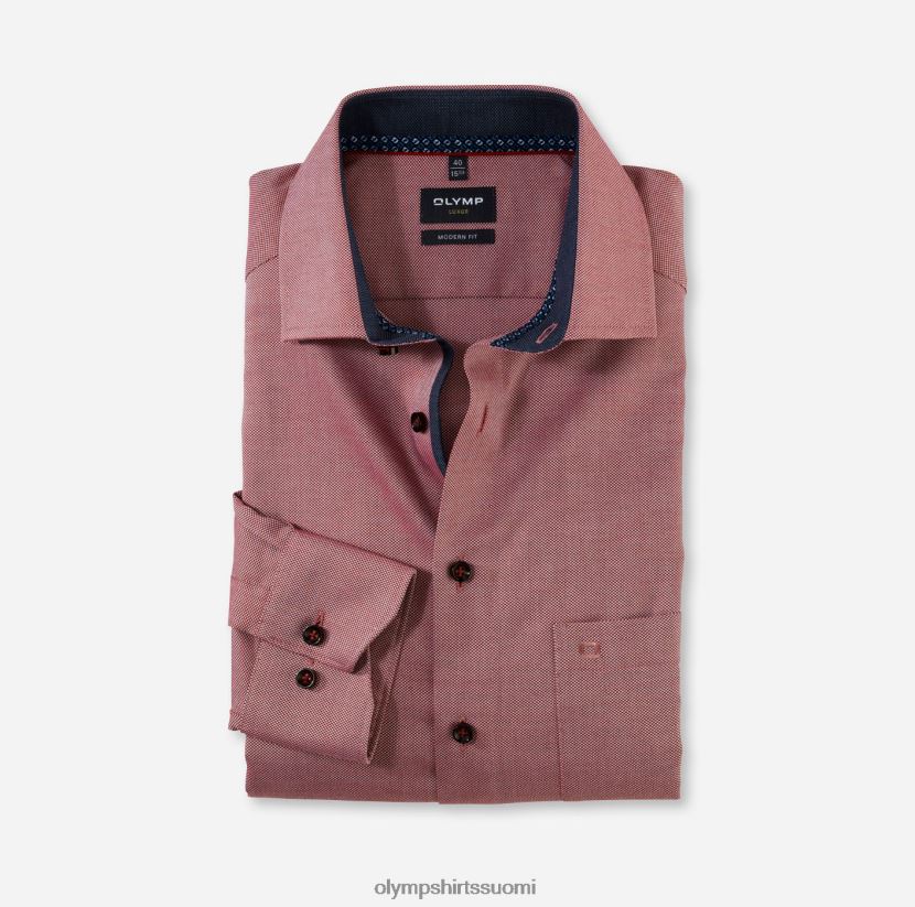vaatetus OLYMP luxor moderni istuvuus, bisnespaita, pitkähihainen erikoispitkä, globaali kent, punainen 24N6D1437