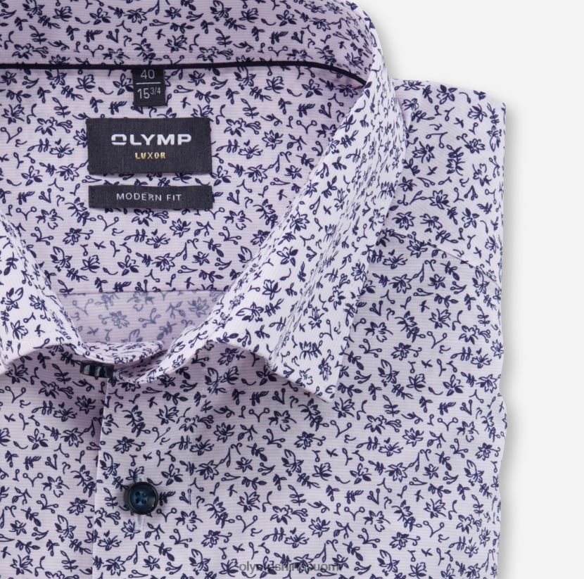 vaatetus OLYMP luxor moderni istuvuus, työpaita, napin alla, ruusu 24N6D1152